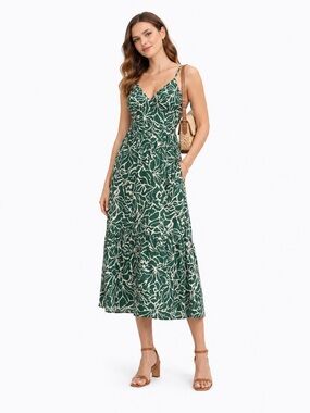 GAP Green and White Sleeveless Sundress Resort Wear